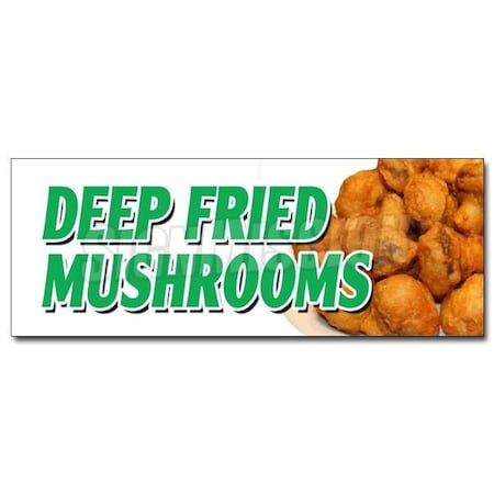 Signmission DEEP FRIED MUSHROOMS DECAL sticker stuffed beer battered pickles snack, D-12 Deep Fried Mushrooms D-12 Deep Fried Mushrooms